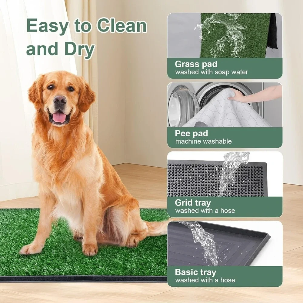 Grass Pad for Dog Large Size 35x22 Potty Training‎ Turf Reusable Pee Pad