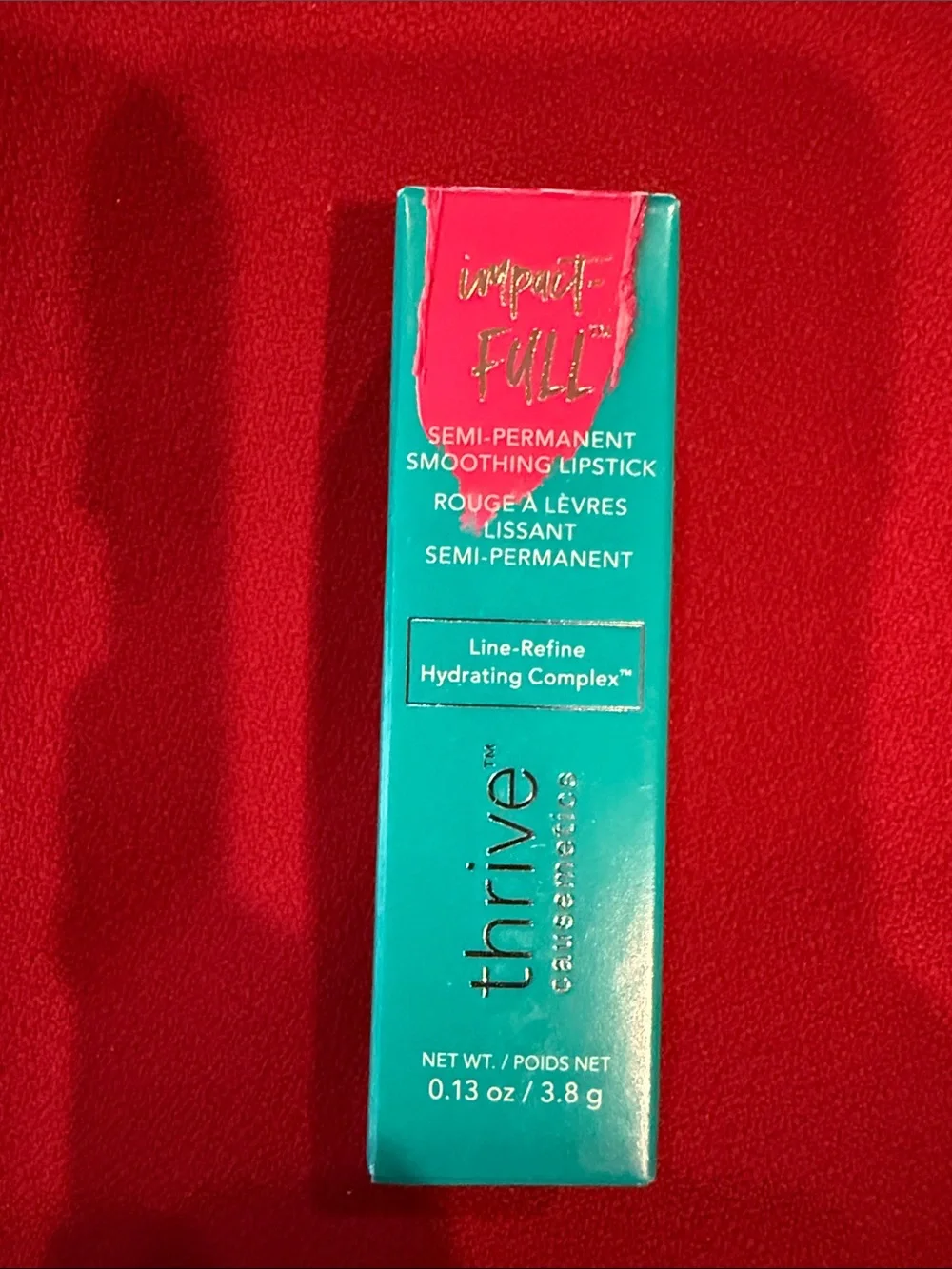 Thrive Causemetics Impact-Full Semi-Permanent Smoothing Lipstick vegan- Red New