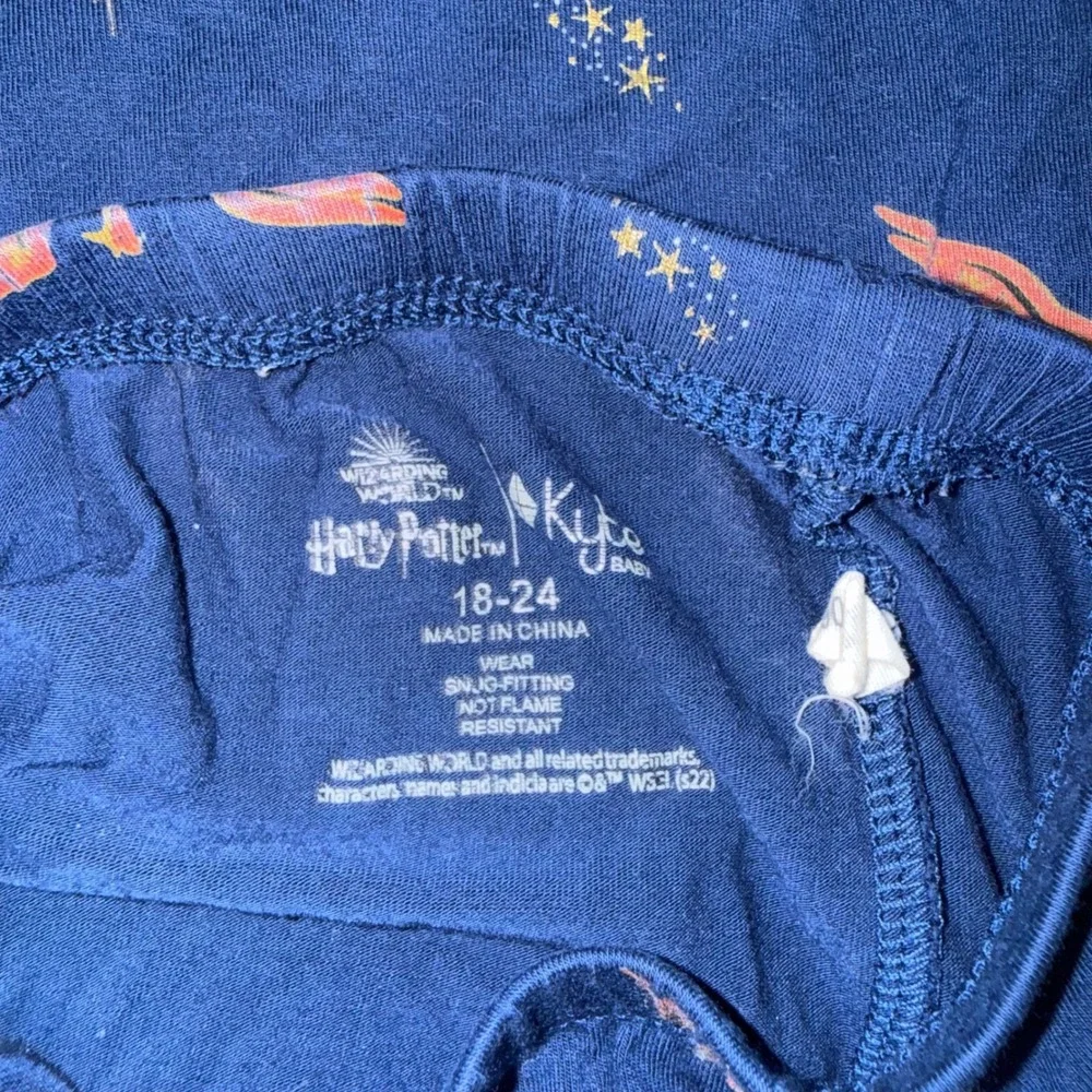 Kyte Baby Harry Potter Pajama Set Kids 18-24M Blue Excellent Phoenix Owl Bamboo