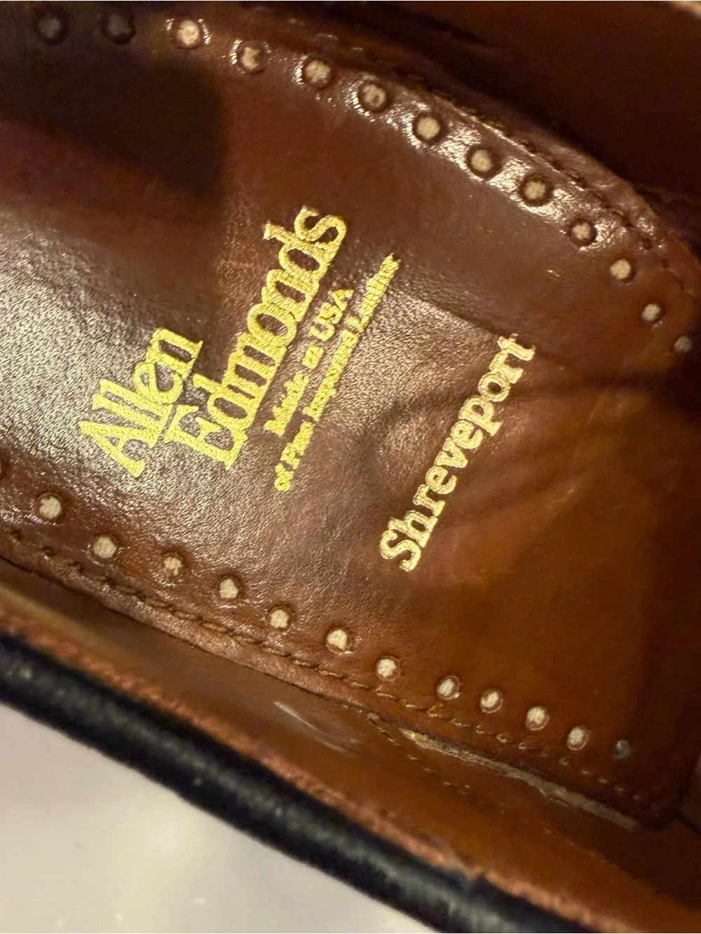 Allen Edmonds leather weave