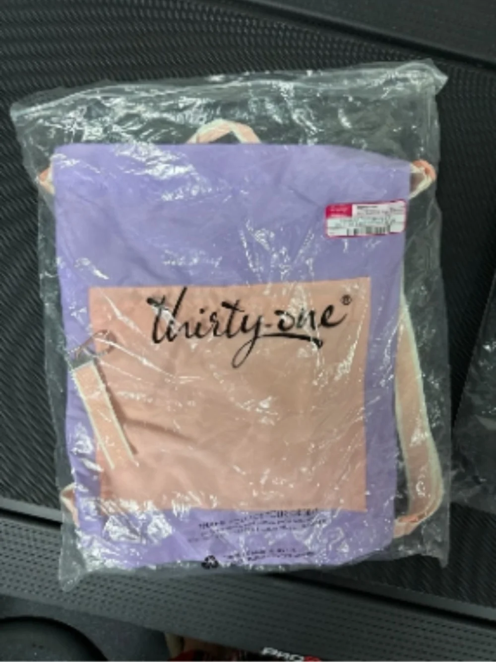 Pastel Pink & Lavender Thirty-One Cinch Backpack
