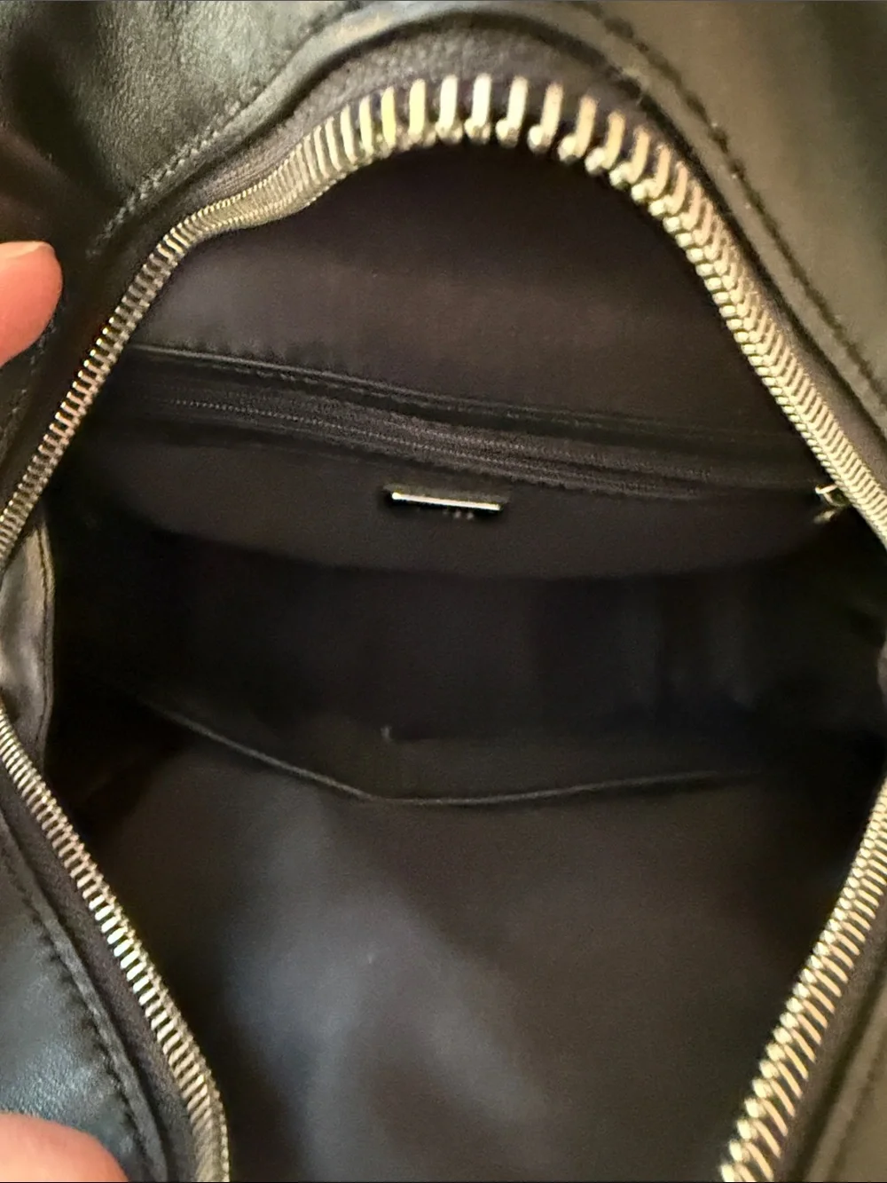 GUESS Black Quilted Mini Backpack with Silver-Tone Lock