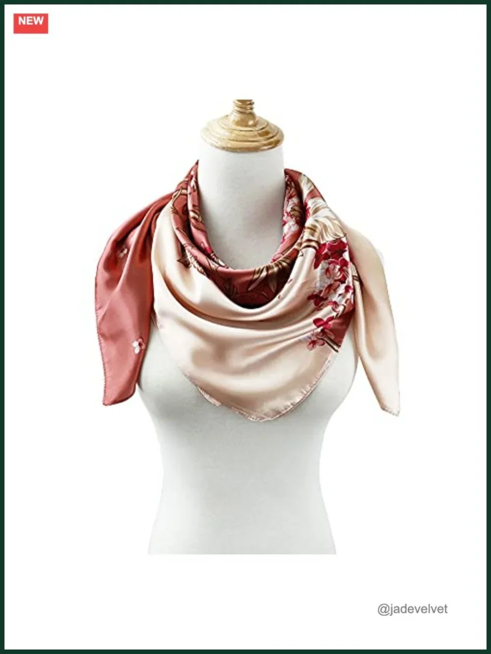 Silk Feel Satin Head Scarf for Women, 35x35 Square Bandana, Hair Wrap & Neck