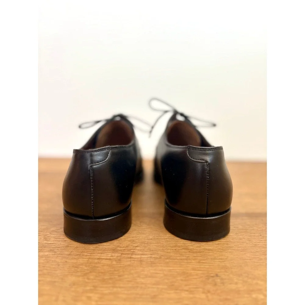 Sid Mashburn Size 10 Black Leather 2 Eyelet Gibson Derby Shoes Made England
