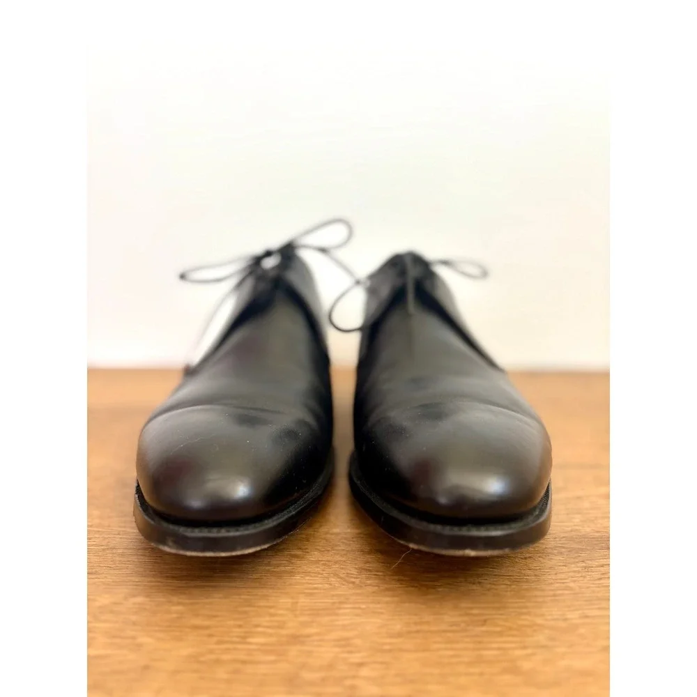Sid Mashburn Size 10 Black Leather 2 Eyelet Gibson Derby Shoes Made England