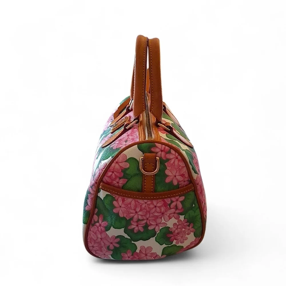 Dooney & Bourke Geranium Floral Satchel Boston Bag