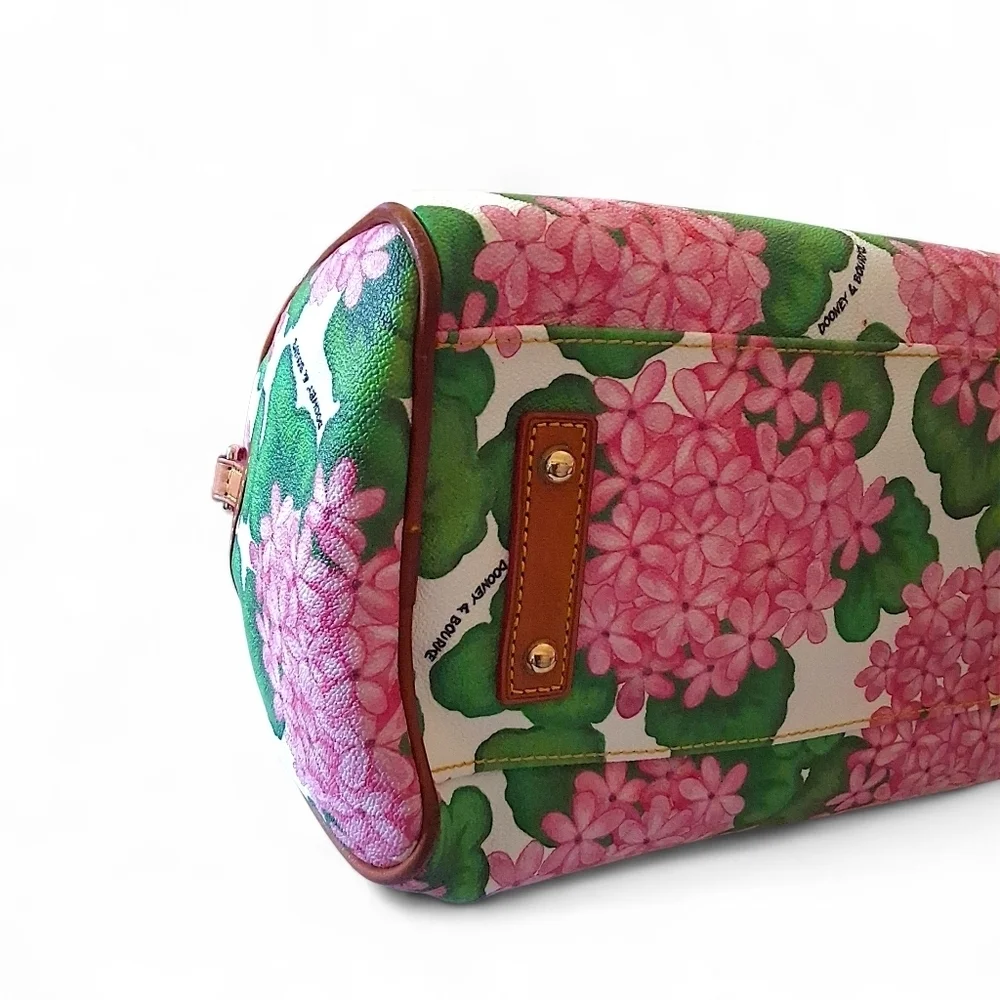 Dooney & Bourke Geranium Floral Satchel Boston Bag