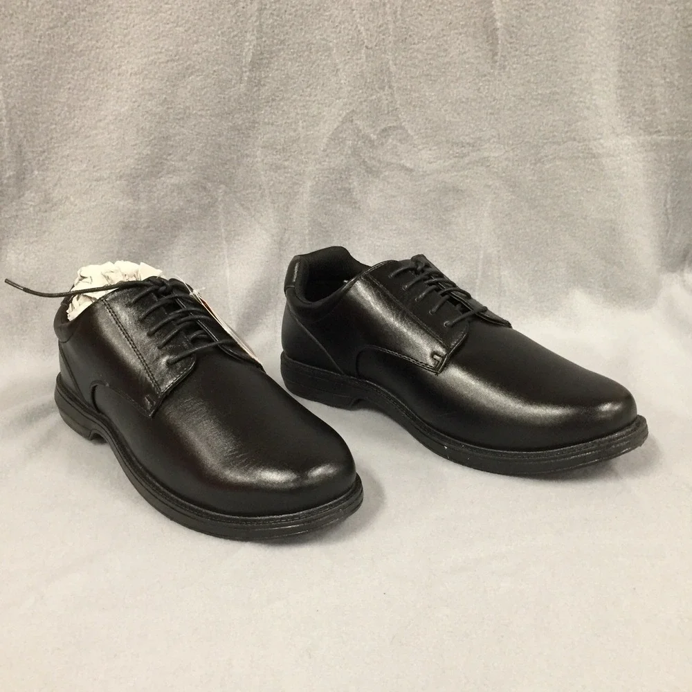 Deer‎ Stags Mens Crown Black Vega Oxford Dress Shoes Slip Resistant Size 14W