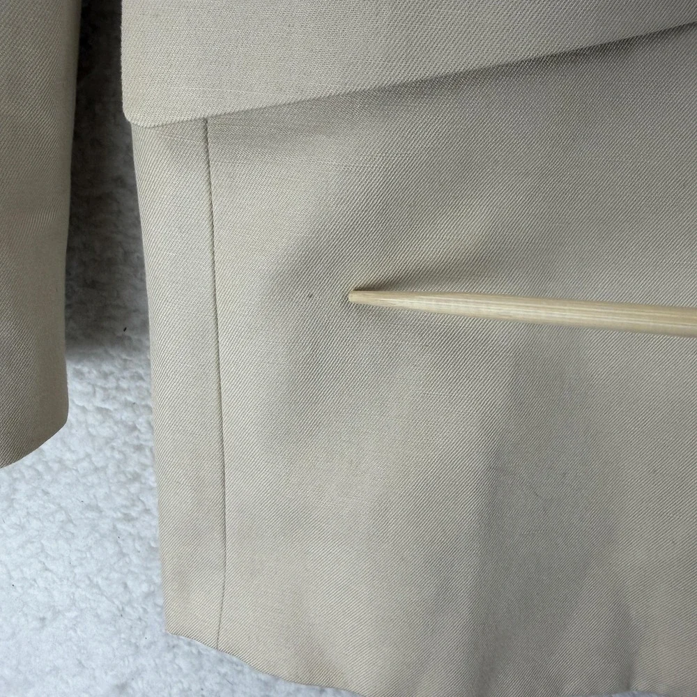 Banana Republic Blazer Mens 40R Beige Cotton Linen 3‎ Button Sport Coat Jacket