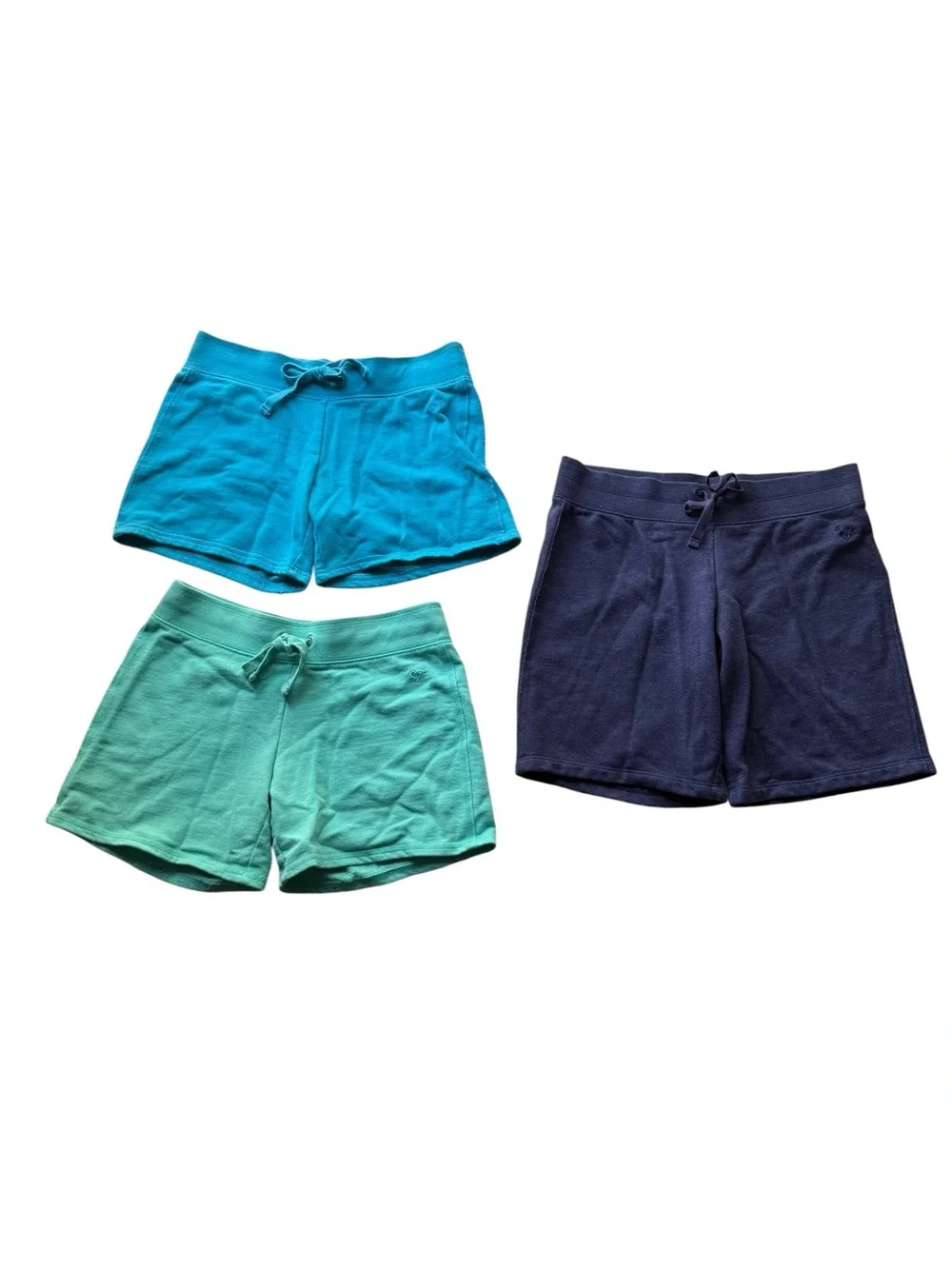 Justice French Terry Shorts Bundle Set of 3 Blue Green Size 16 Gen Z Schoolwear