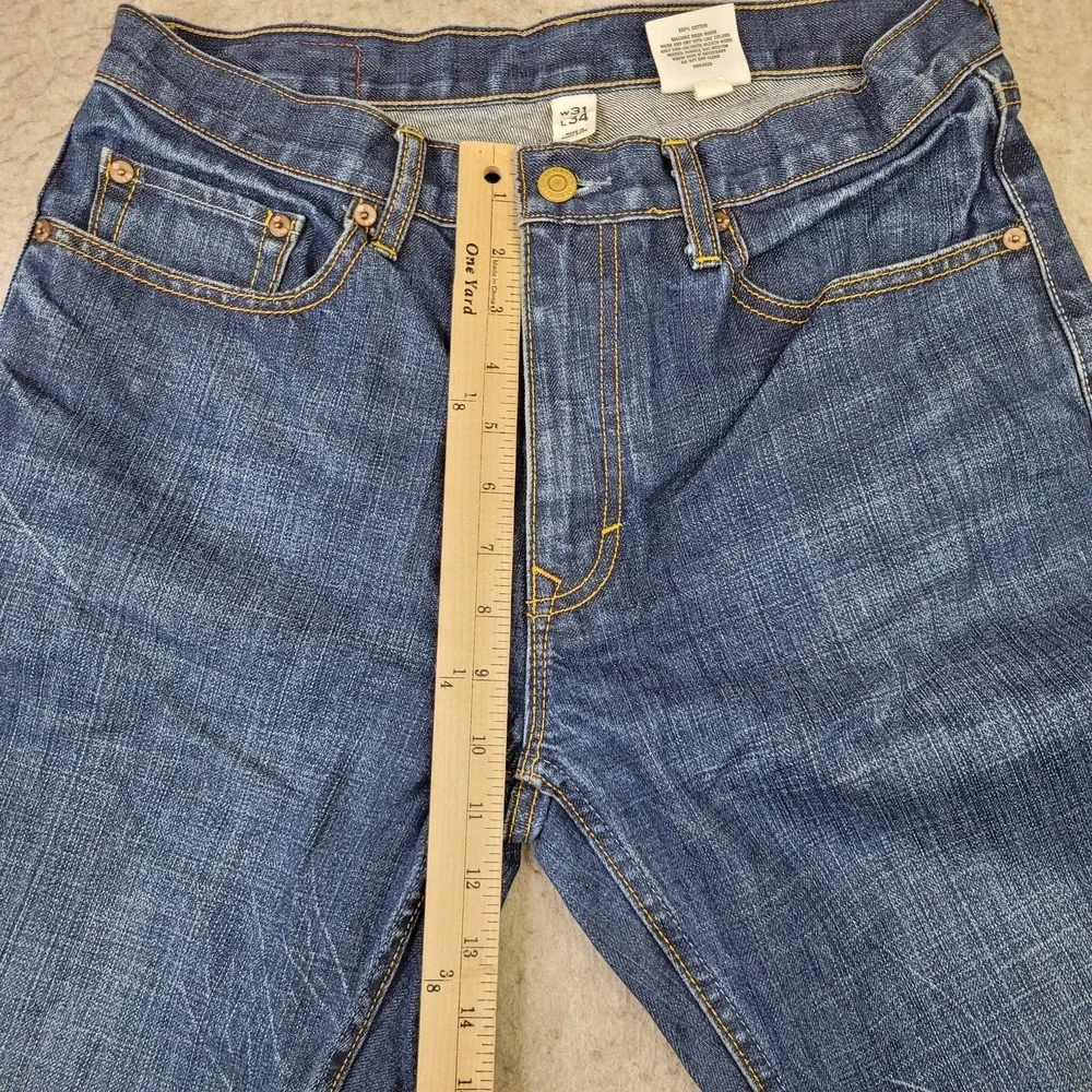 Vintage Banana Republic Straight Leg 078 Mens 31x34 Blue Y2K Baggy Denim