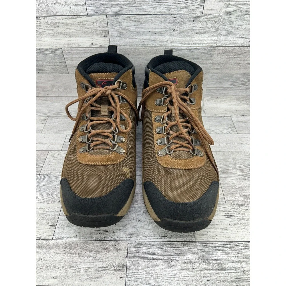 Orthofeet 489 Mens‎ Hiking Boots Brown Black Leather Wide 2E Size 11