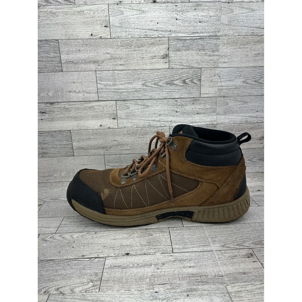 Orthofeet 489 Mens‎ Hiking Boots Brown Black Leather Wide 2E Size 11