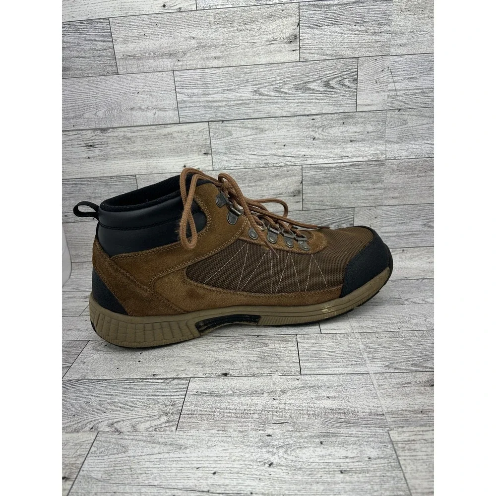 Orthofeet 489 Mens‎ Hiking Boots Brown Black Leather Wide 2E Size 11