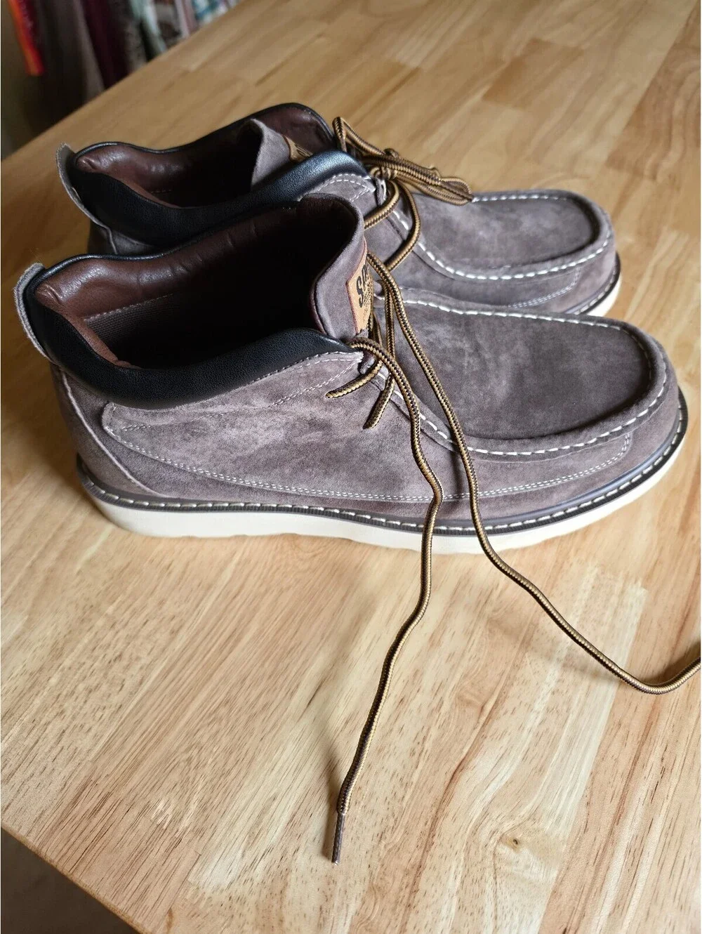 Sport Club Brown Suede Moc Toe Casual Shoes