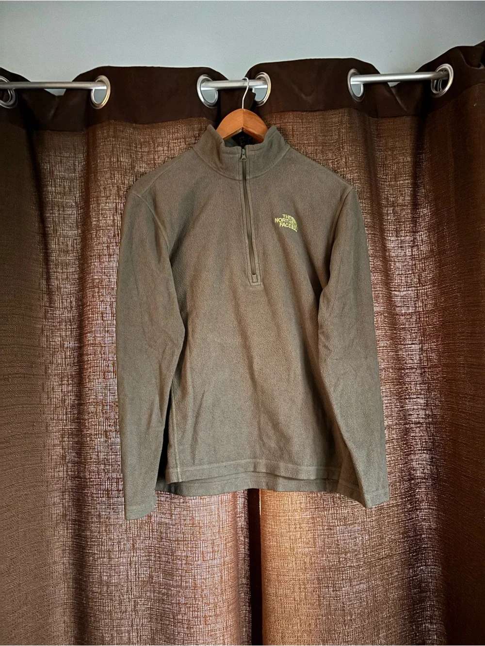 The North Face Men's Zip-Front Fleece Pullover - Olive