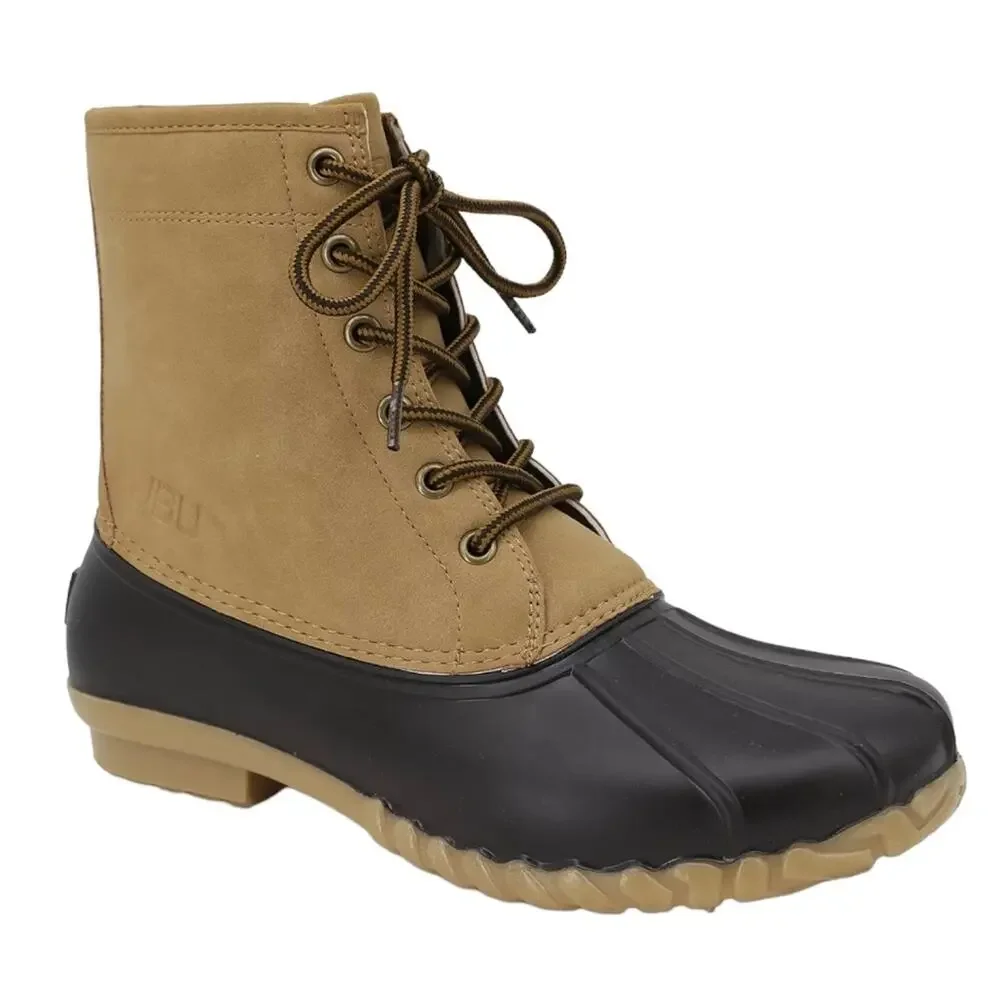 JBU Men's Maine Waterproof Duck Boots Tan Size 12