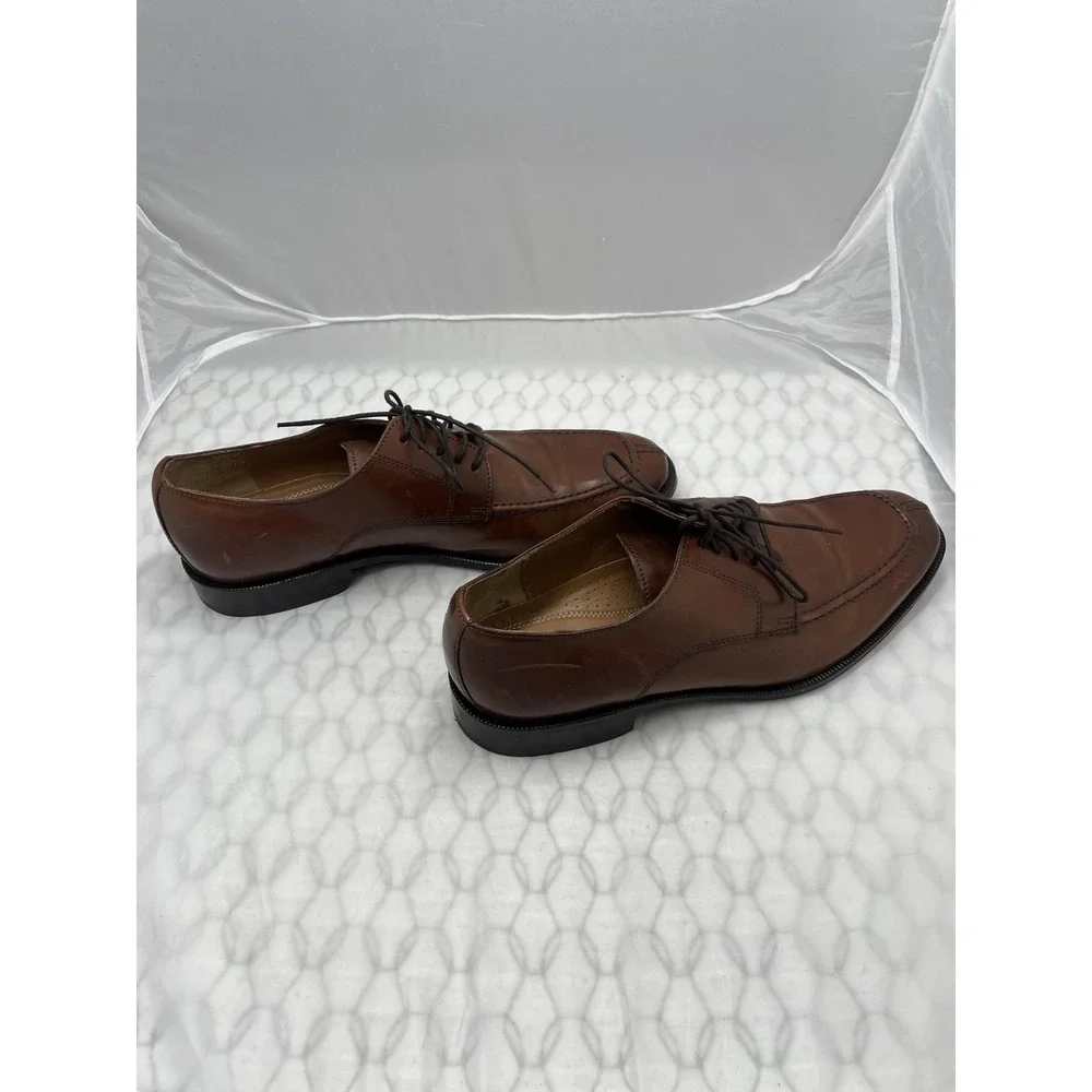 Bostonian Men's 10M Dress Shoes Brown Genuine Leather Lace Up Split Toe Oxfords