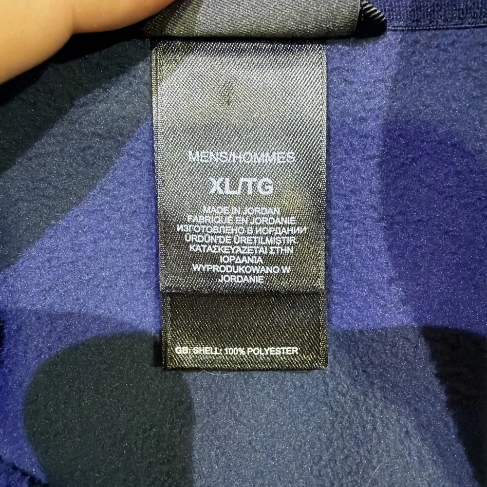 North Face Men's XL Blue Quarter Zip Fleece Pullover 00171