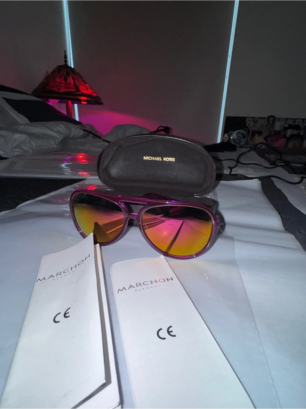 Michael Kors Caicos M2811S Pink Aviator Sunglasses