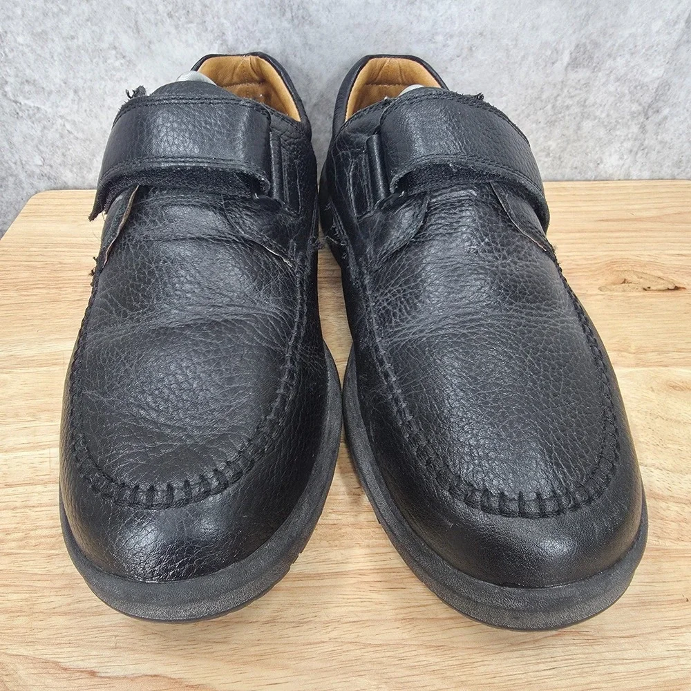 Dr Comfort Scott Comfort Shoes Mens 11.5 W Black Leather Strap Diabetic Comfort