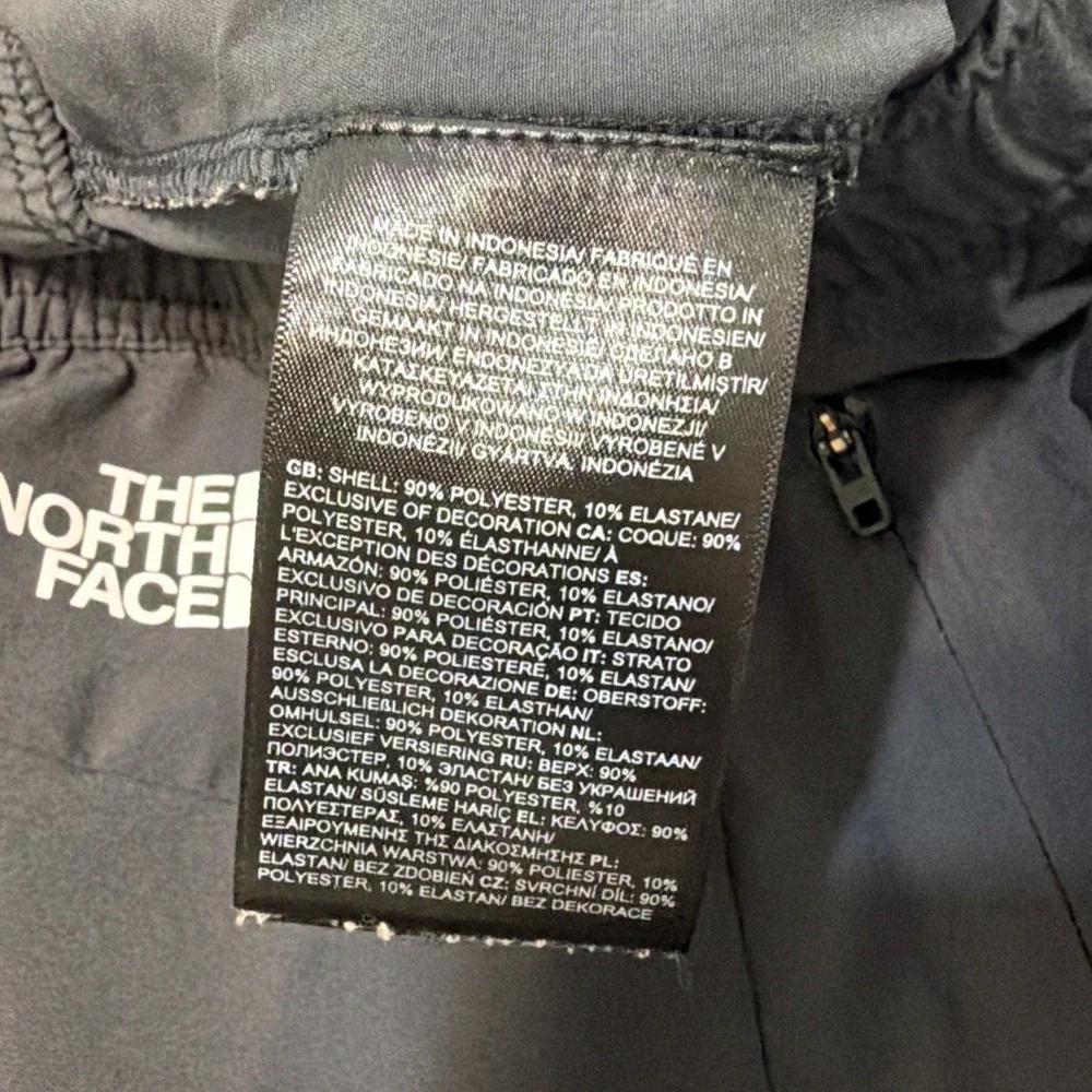 The North Face Mens Cargo Pants Black Elastic Waist Drawstring Light Large