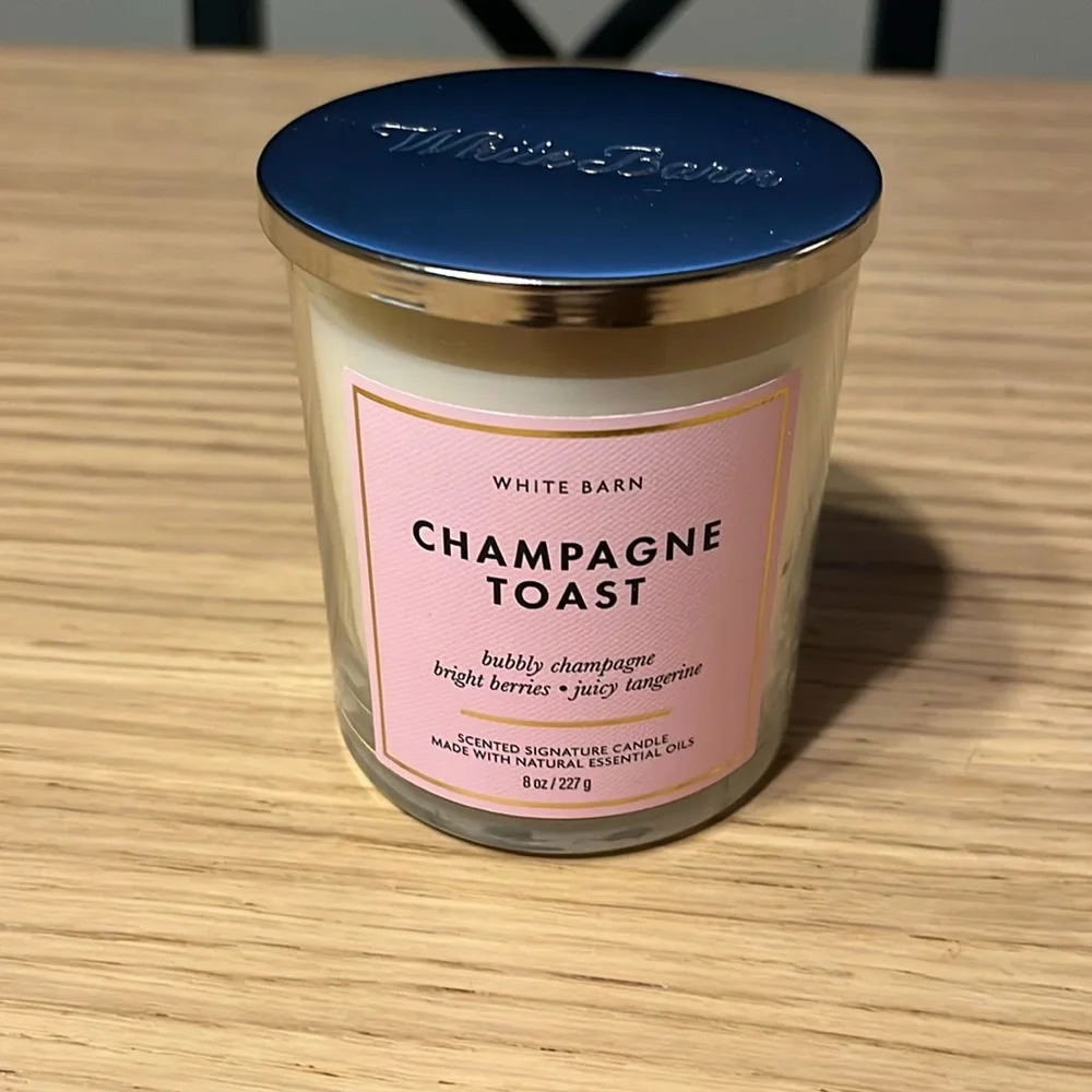 Bath & Body Works Single Wick Candle. Champagne Toast.