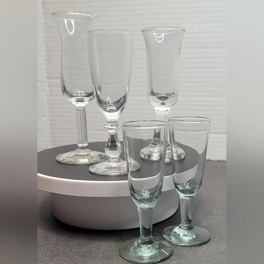 Cordial Glasses Collection of 5 (4 styles) Vintage