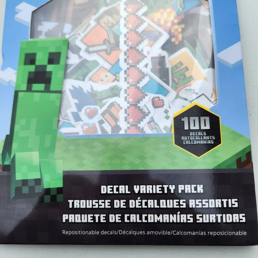 100 Minecraft Sticker Decal Set Bundle 100 Stickers Decals for Laptops, Cell Pho