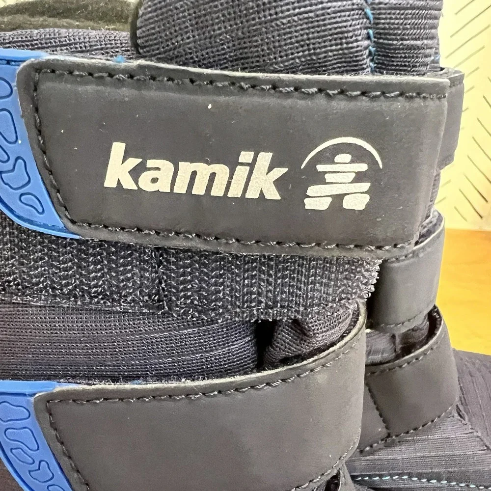 Kamik Big Kids' Chinook Hi, Navy Waterproof Winter Boots, Size 3 Heat-MX NEW!