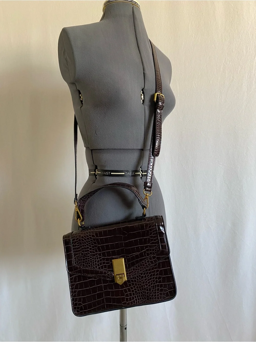 Aldo brown croc