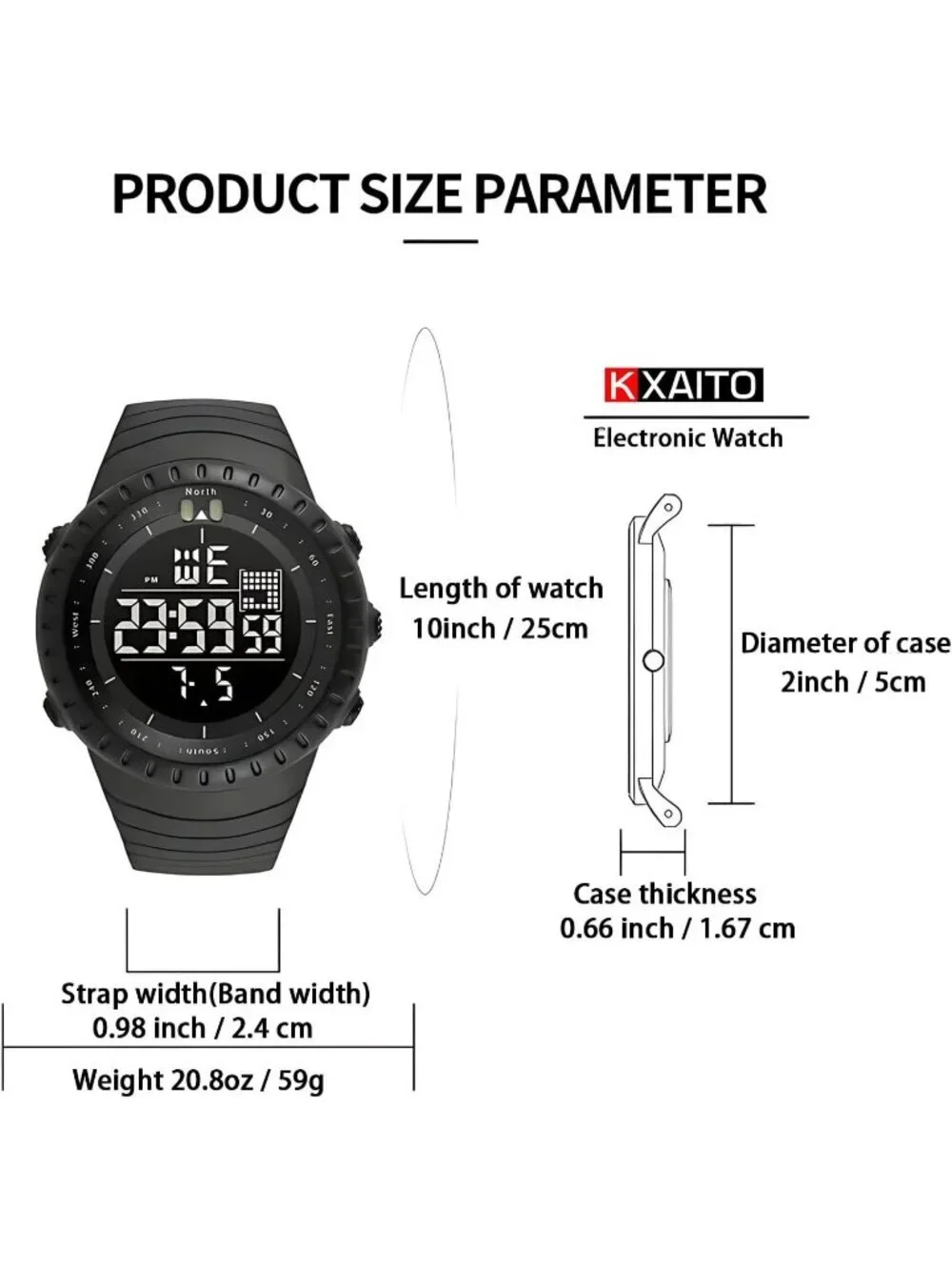 Men's Turquoise Analog Quartz Sports Outdoor Waterproof Military Digital Watch