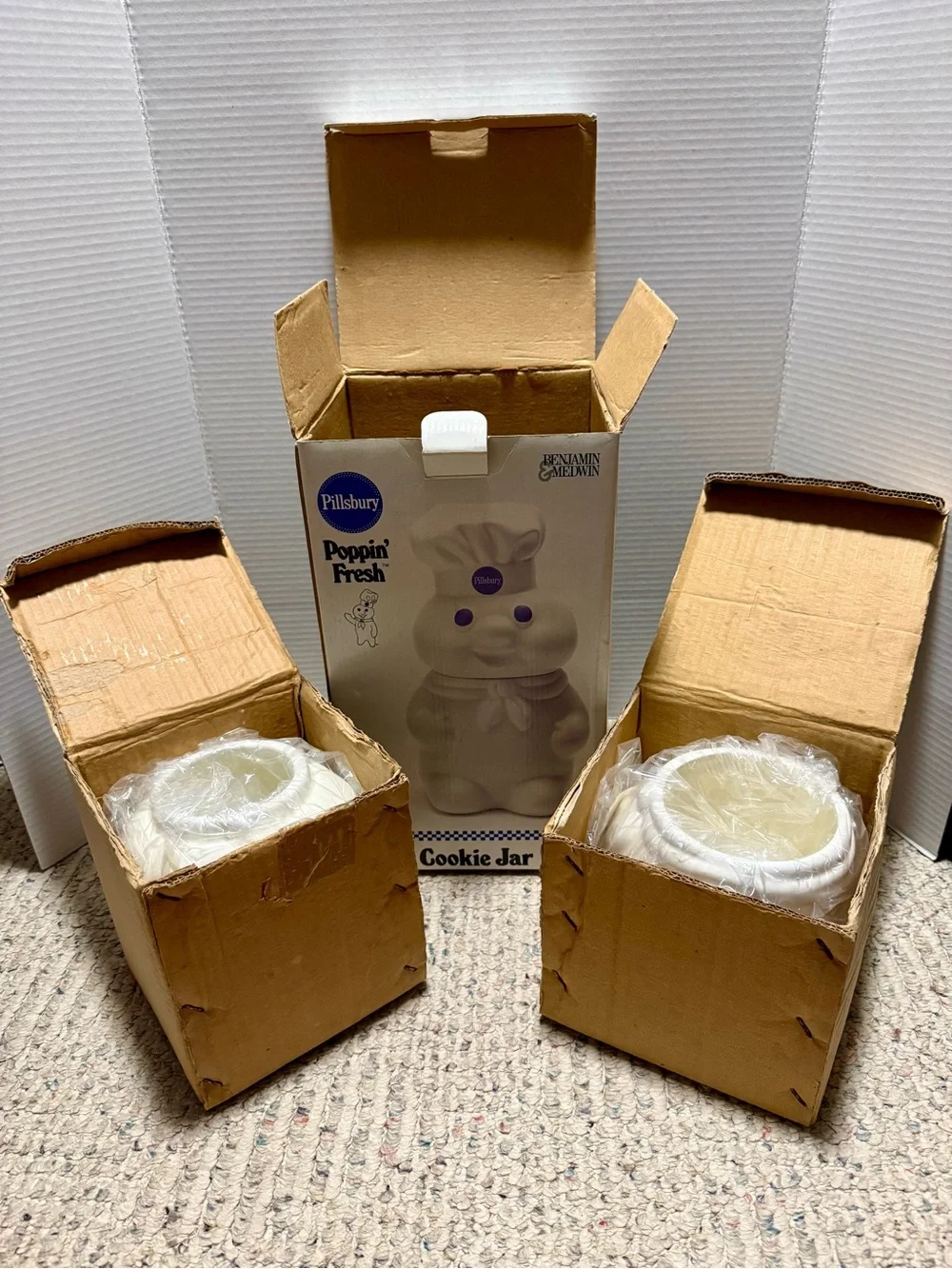 1988 Pillsbury Doughboy Cookie Jar Poppin' Fresh  Benjamin & Medwin-NIB