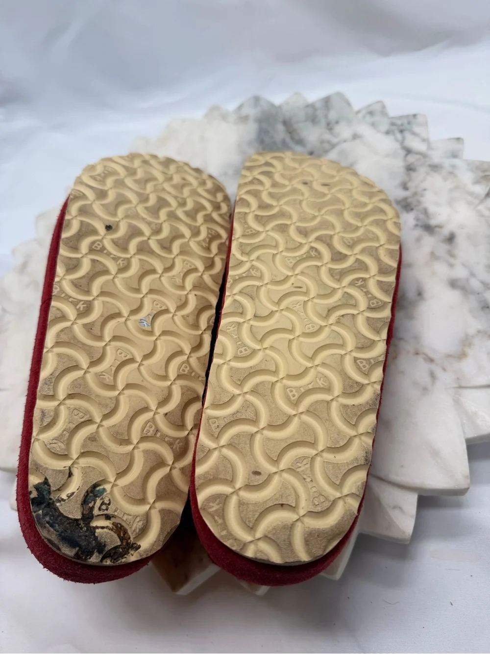 Birkenstock Red Suede Lace-Up Casual Shoes Low Sneakers Size EU 39