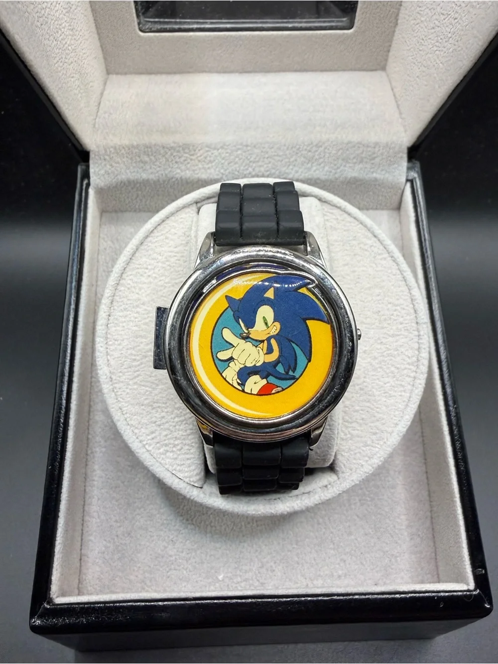 Sonic Spinner Flip Watch SNC4188CV 36.4mm Digital Working No Strap Keeper 19.5mm
