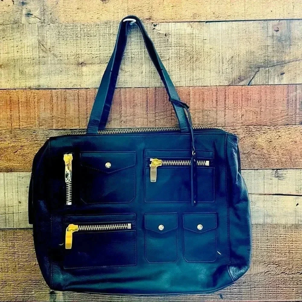 NWOT Via Spiga Leather Laptop/Work Bag