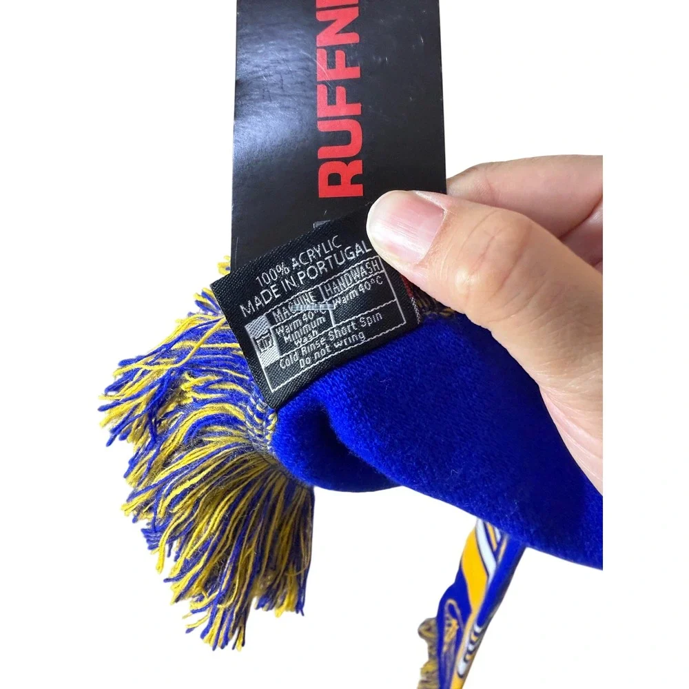 Ruffneck Golden State Warriors NBA Skyline Knit Scarf Blue Yellow One Size NWT