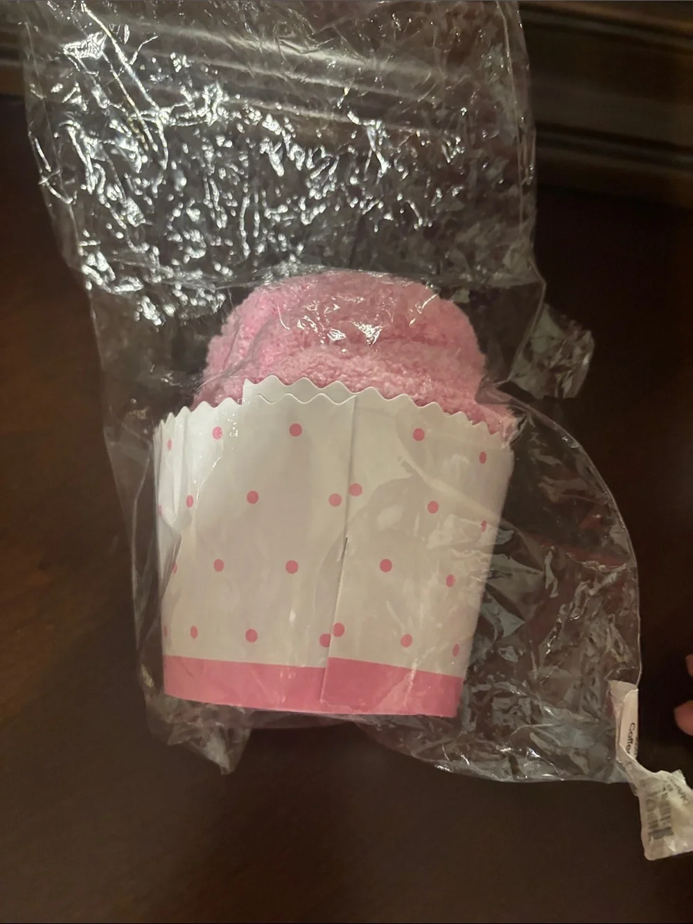 NIP Cozy Pink 'Bring Me Coffee' Plush Slipper Socks