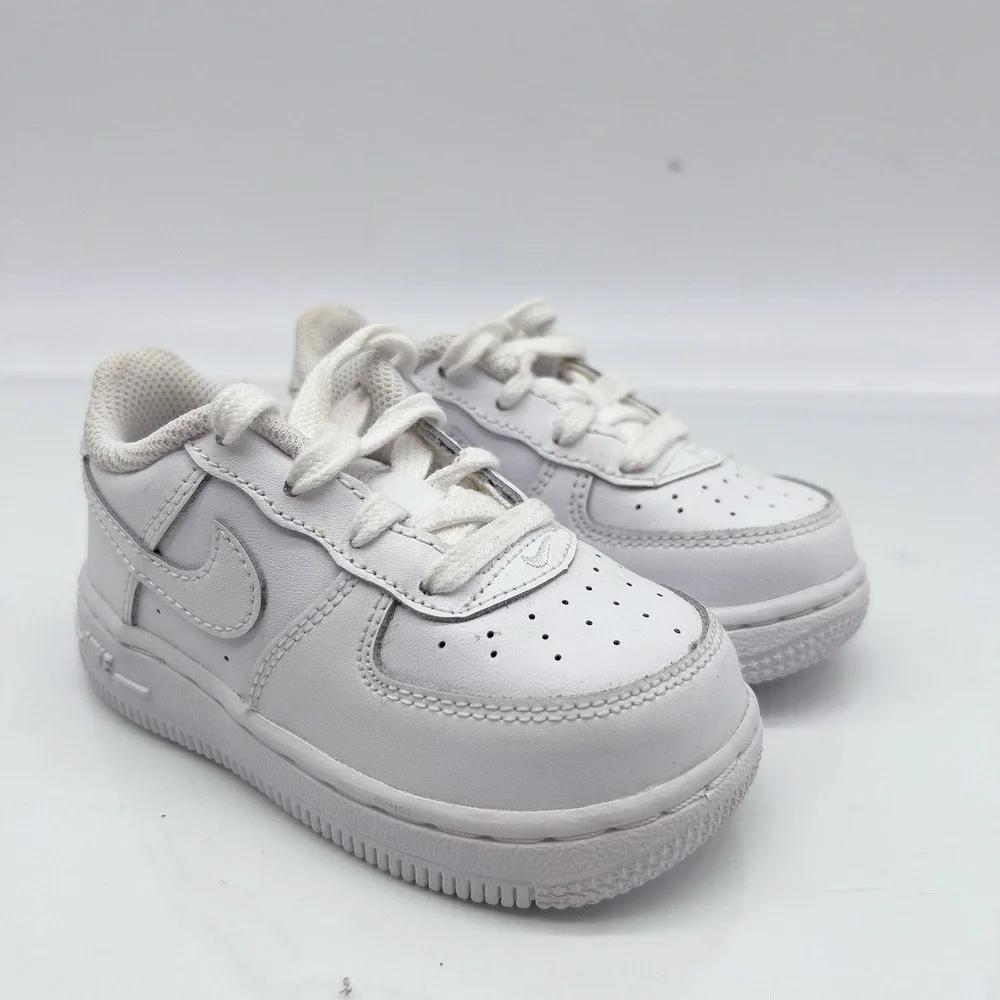 Nike Air Force 1  TD White Kid's Sneakers Toddler Triple White Low Top Size 6 C