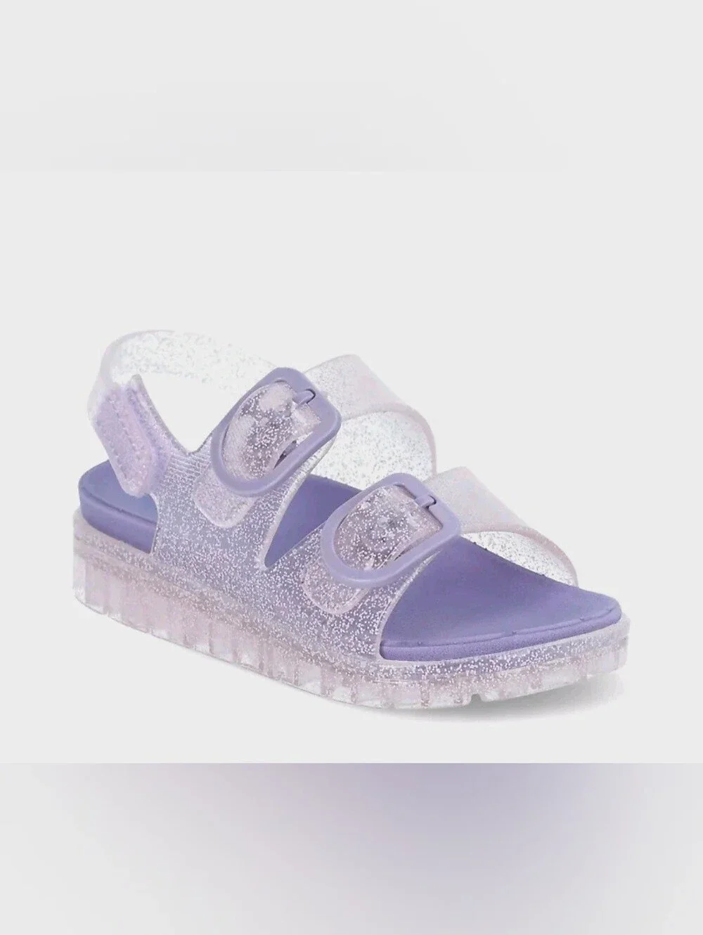 Wonder Nation Girls Two Buckle Jelly Sandals