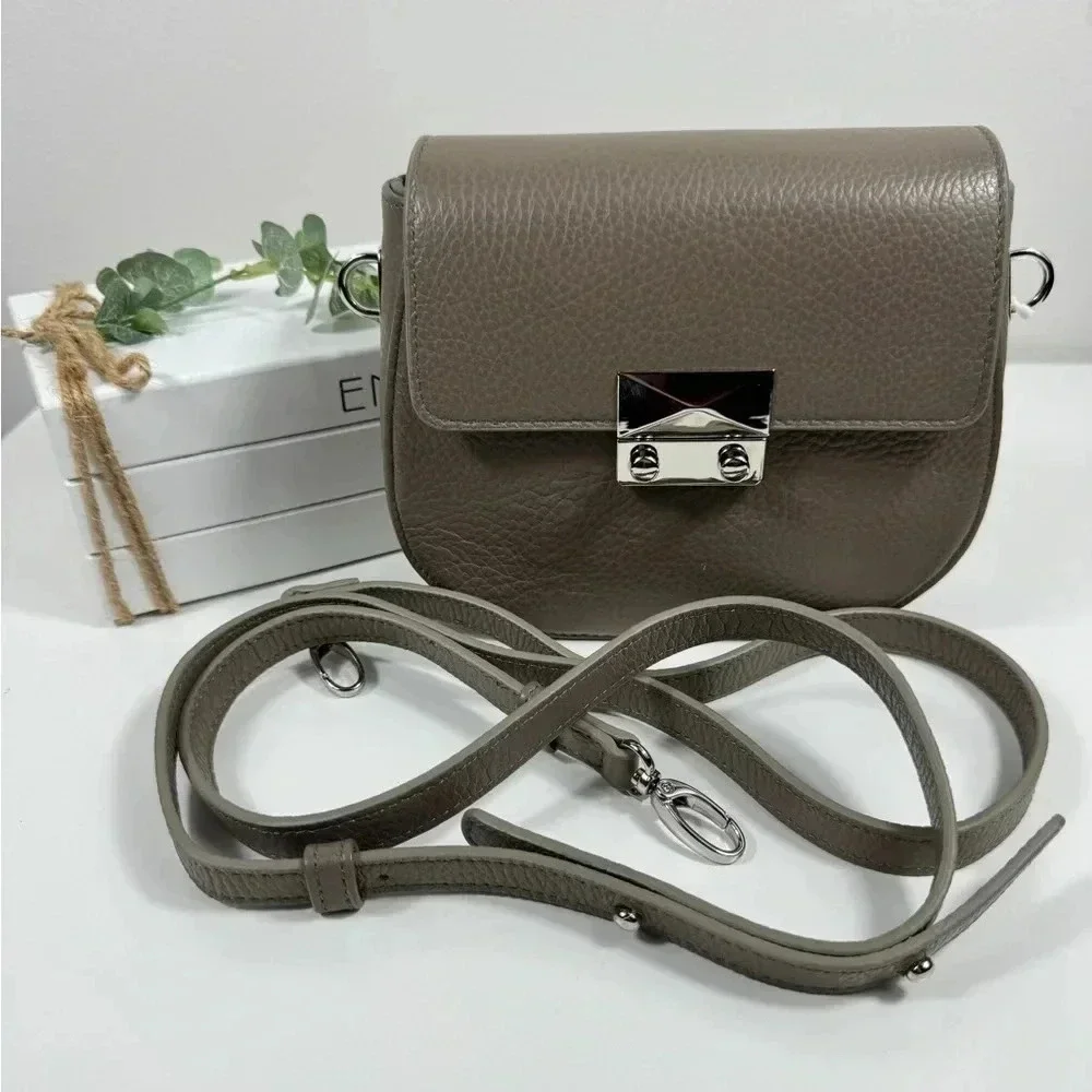 NWT Italy 100% Premium Leather Handbag Limited Small Crossbody Purse
