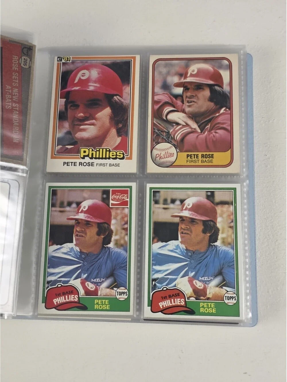Lot of 100 PETE ROSE CARDS ~TOPPS OPEECHEE FLEER DONRUSS NRMT VTG & Team Cards