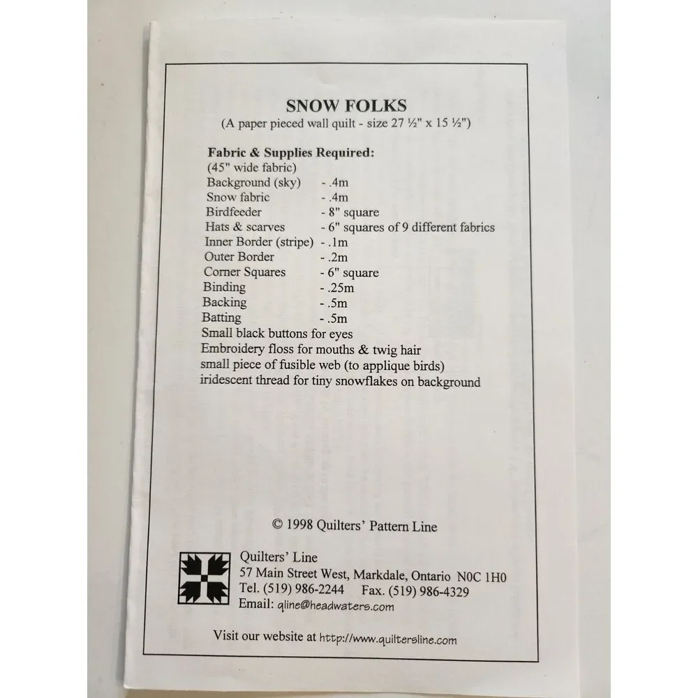 Quilters Pattern Line this paper