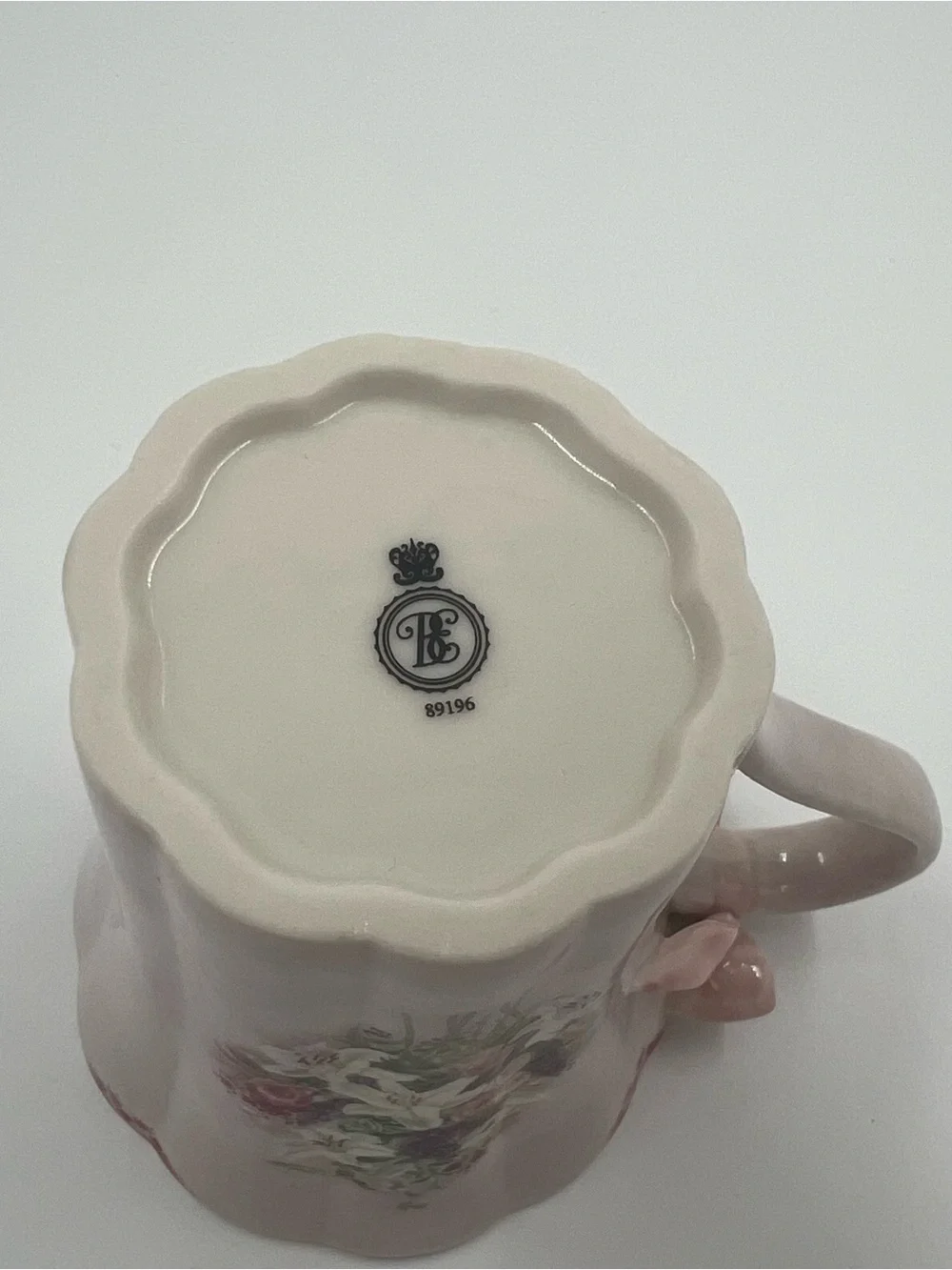 Bradford Editions Lavender Lily Porcelain Cup Saucer Spoon Pink 3pc Set Vintage
