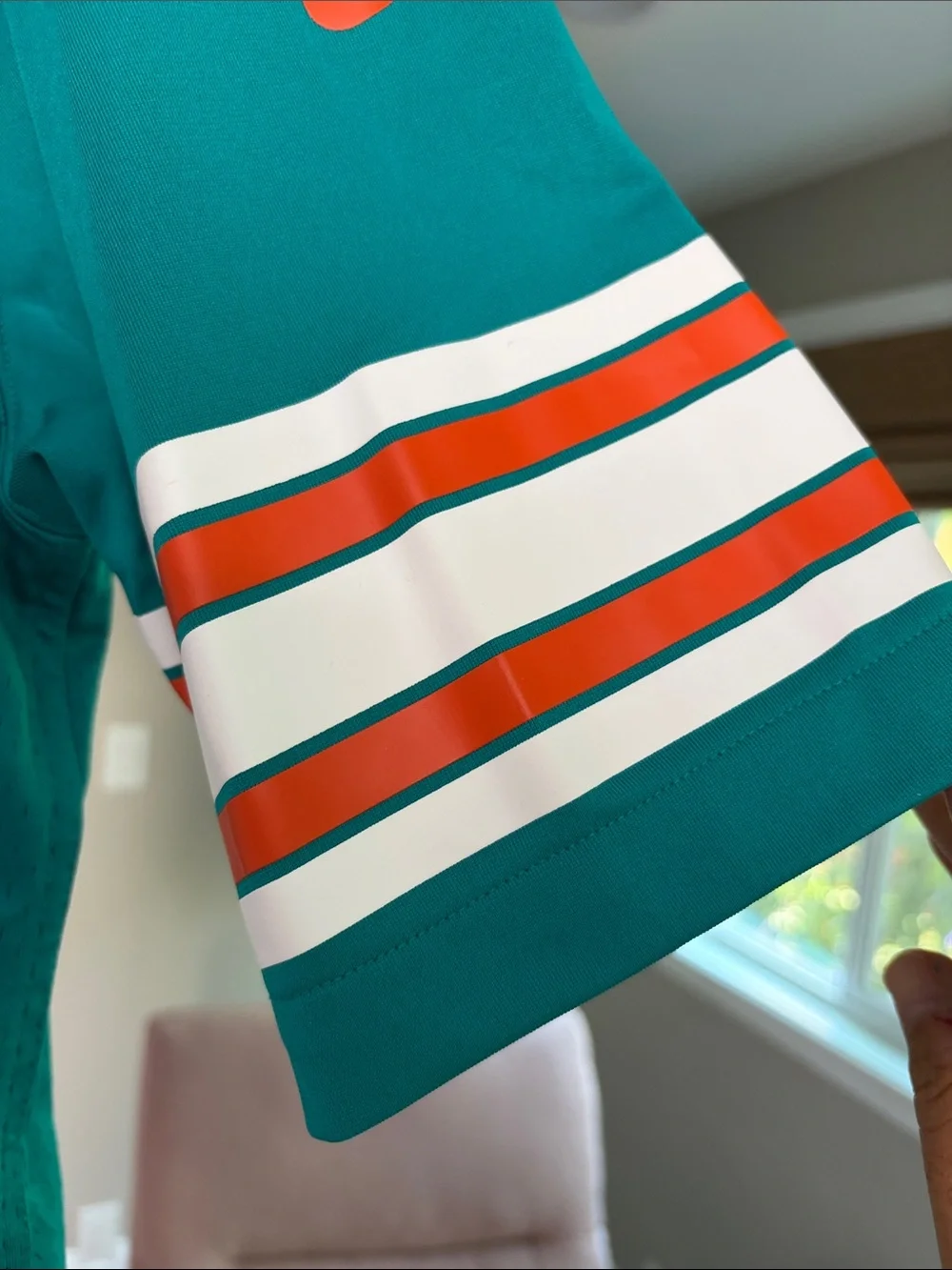Nike Miami Dolphins Tua Teal Football Jersey with White & Orange Accents