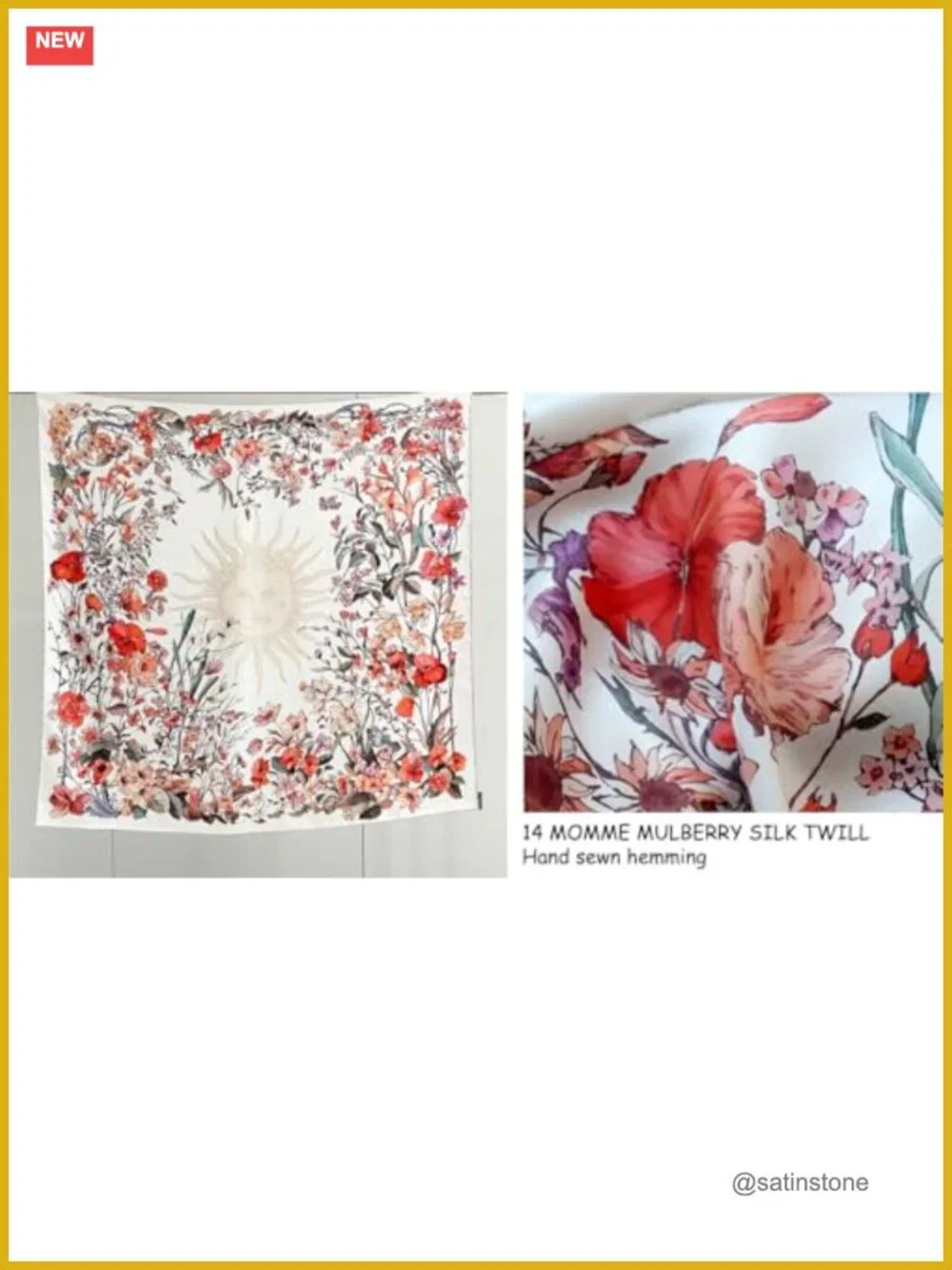 100% Mulberry Silk Scarf Women 35