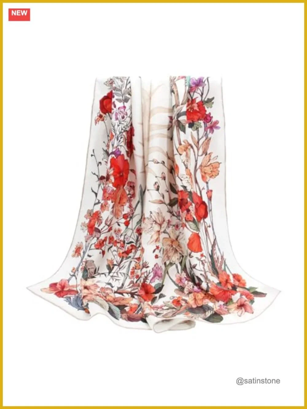 100% Mulberry Silk Scarf Women 35
