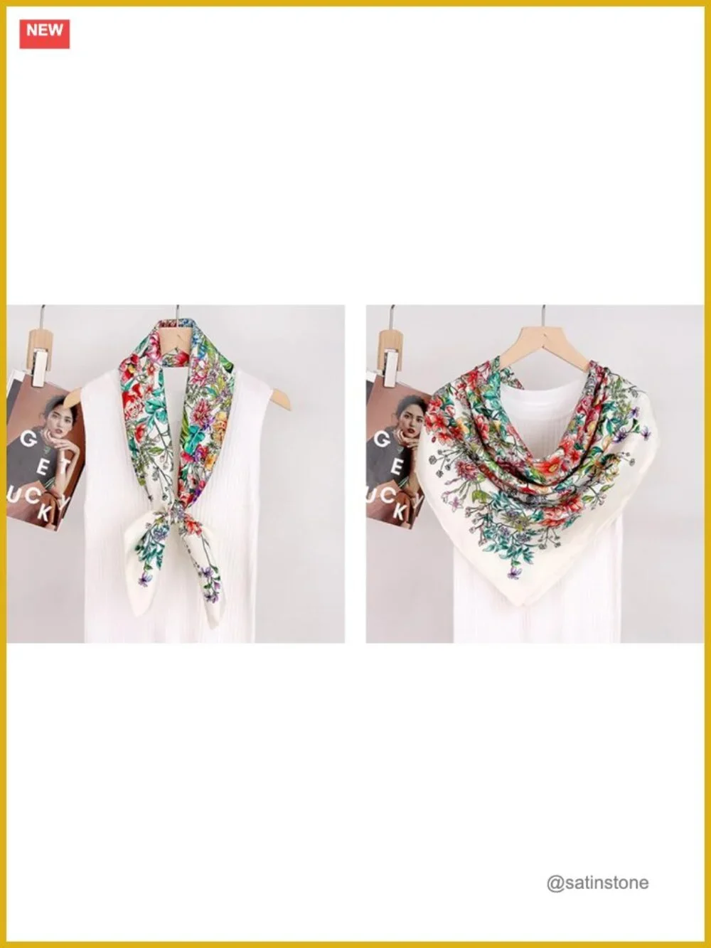 100% Mulberry Silk Scarf 35