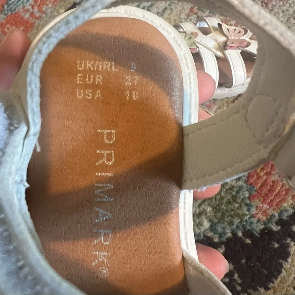 Primark fisherman Sandals with butterfly little kids US 10
