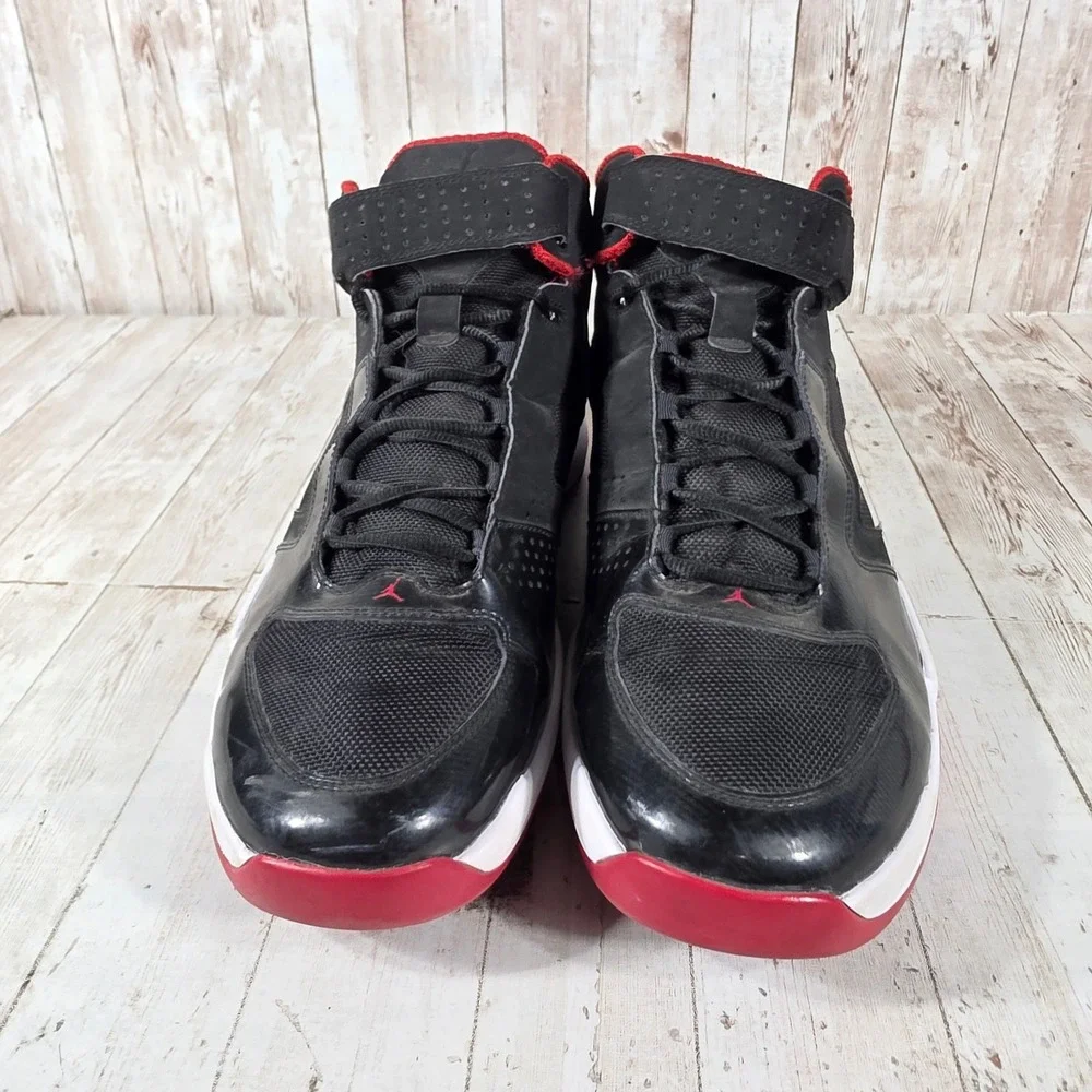 Jordan BMo Mens‎ Black Gym Red White Basketball Shoes 454043-004 Size 12